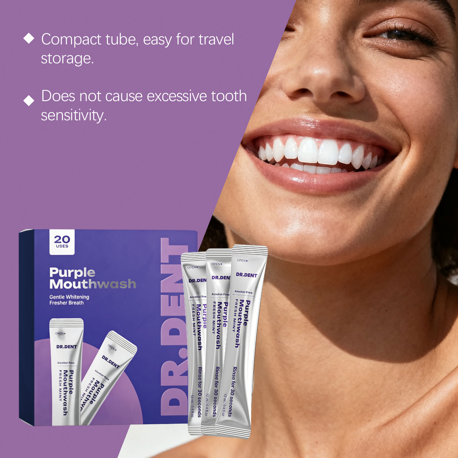 Purple Mouthwash Teeth Whiteni - đánh giá và giá Teeth Whitening Mouthwash