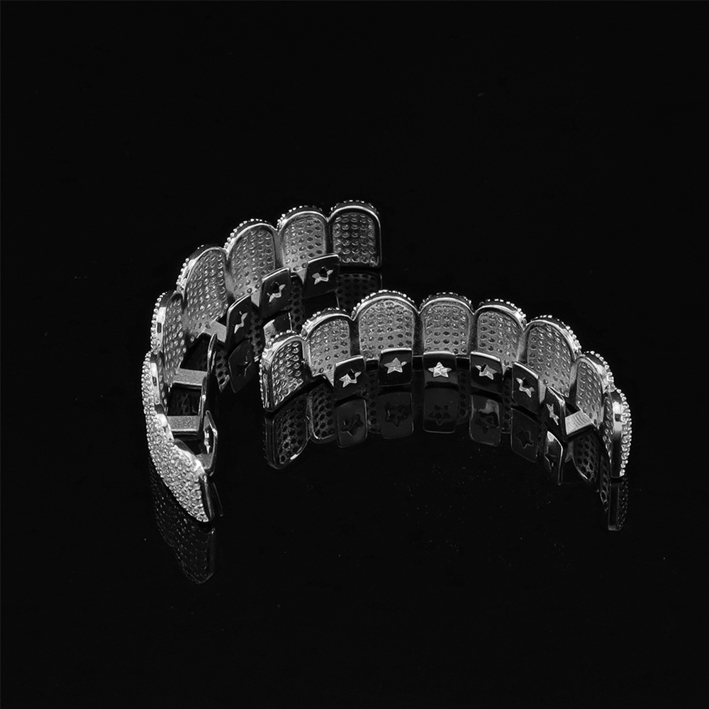 Silver Plated Full Iced Out CZ - đánh giá và giá Teeth Whitening Moulds